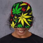 Hemp Leaves Reggae Pattern Print Baseball Cap