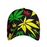 Hemp Leaves Reggae Pattern Print Baseball Cap