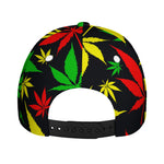 Hemp Leaves Reggae Pattern Print Baseball Cap
