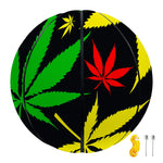 Hemp Leaves Reggae Pattern Print Basketball
