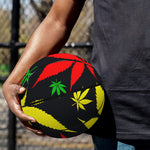 Hemp Leaves Reggae Pattern Print Basketball