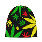 Hemp Leaves Reggae Pattern Print Beanie