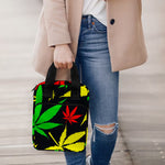 Hemp Leaves Reggae Pattern Print Bible Tote Bag