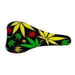 Hemp Leaves Reggae Pattern Print Bicycle Seat Cover