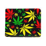Hemp Leaves Reggae Pattern Print Bifold Wallet