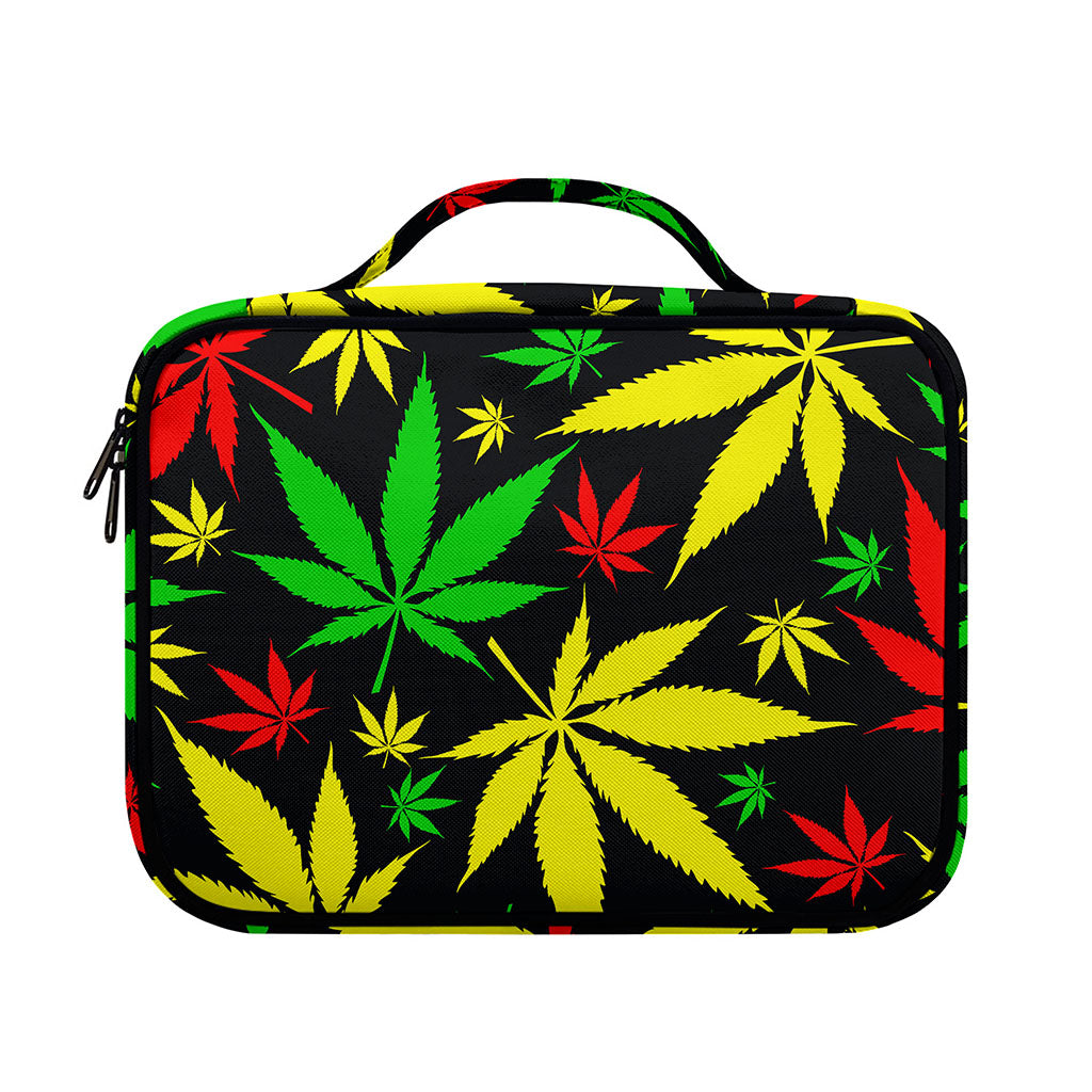 Hemp Leaves Reggae Pattern Print Briefcase Bible Bag
