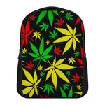 Hemp Leaves Reggae Pattern Print Casual Backpack
