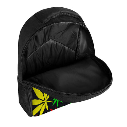 Hemp Leaves Reggae Pattern Print Casual Backpack