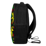 Hemp Leaves Reggae Pattern Print Casual Backpack