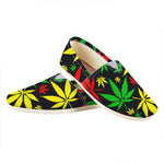 Hemp Leaves Reggae Pattern Print Casual Shoes