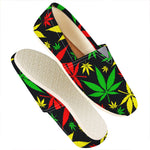 Hemp Leaves Reggae Pattern Print Casual Shoes