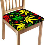 Hemp Leaves Reggae Pattern Print Chair Cushion Cover