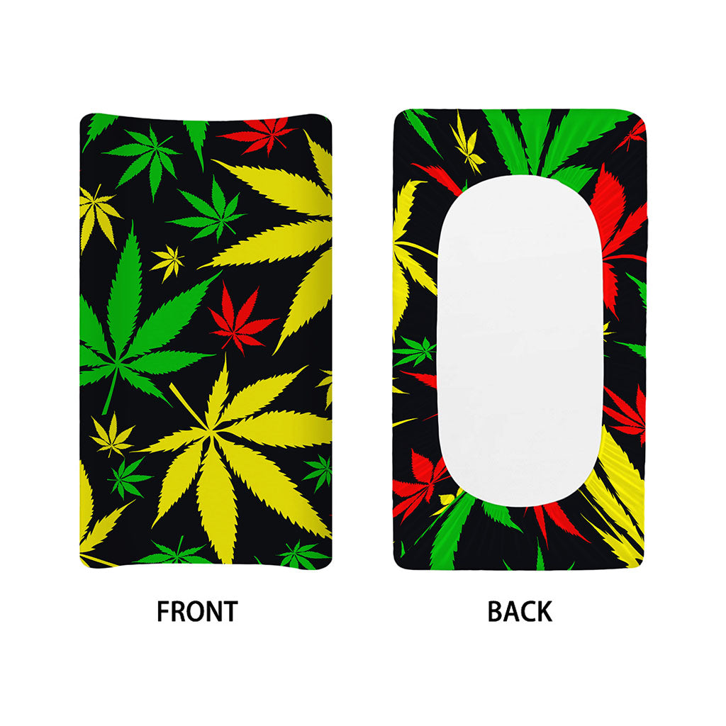 Hemp Leaves Reggae Pattern Print Changing Pad Cover