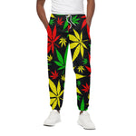 Hemp Leaves Reggae Pattern Print Cotton Pants