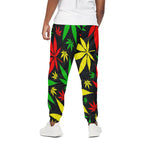 Hemp Leaves Reggae Pattern Print Cotton Pants