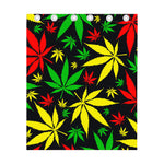 Hemp Leaves Reggae Pattern Print Curtain