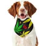 Hemp Leaves Reggae Pattern Print Dog Bandana