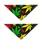 Hemp Leaves Reggae Pattern Print Dog Bandana