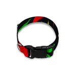 Hemp Leaves Reggae Pattern Print Dog Collar