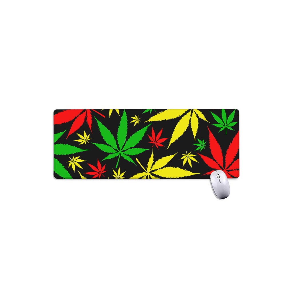 Hemp Leaves Reggae Pattern Print Extended Mouse Pad