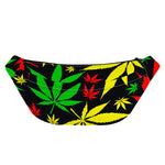 Hemp Leaves Reggae Pattern Print Fanny Pack