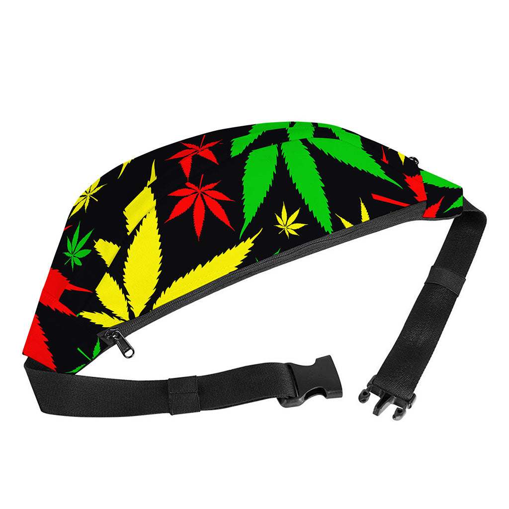 Hemp Leaves Reggae Pattern Print Fanny Pack