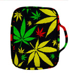 Hemp Leaves Reggae Pattern Print Front Pocket Bible Bag