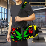Hemp Leaves Reggae Pattern Print Gym Bag