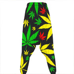 Hemp Leaves Reggae Pattern Print Hammer Pants