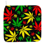 Hemp Leaves Reggae Pattern Print Hand Towel