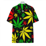 Hemp Leaves Reggae Pattern Print Hawaiian Shirt