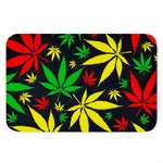 Hemp Leaves Reggae Pattern Print Indoor Door Mat