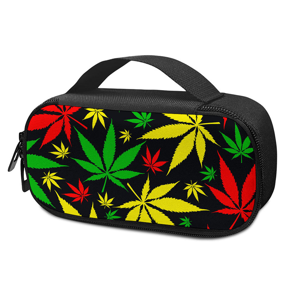 Hemp Leaves Reggae Pattern Print Insulin Cooler Travel Case