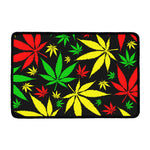 Hemp Leaves Reggae Pattern Print Kitchen Mat