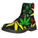 Hemp Leaves Reggae Pattern Print Backpack