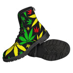 Hemp Leaves Reggae Pattern Print Backpack