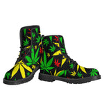 Hemp Leaves Reggae Pattern Print Backpack