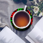 Hemp Leaves Reggae Pattern Print Leather Coaster Set