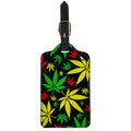 Hemp Leaves Reggae Pattern Print Luggage Tag