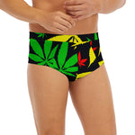Hemp Leaves Reggae Pattern Print Men's Briefs