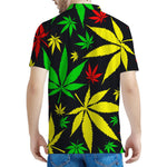 Hemp Leaves Reggae Pattern Print Men's Polo Shirt