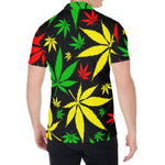 Hemp Leaves Reggae Pattern Print Men's Shirt