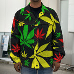 Hemp Leaves Reggae Pattern Print Men's Shirt Jacket