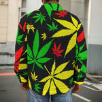 Hemp Leaves Reggae Pattern Print Men's Shirt Jacket