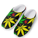 Hemp Leaves Reggae Pattern Print Mesh Casual Shoes