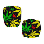 Hemp Leaves Reggae Pattern Print Office Chair Cover