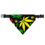 Hemp Leaves Reggae Pattern Print Over The Collar Dog Bandana