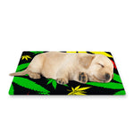 Hemp Leaves Reggae Pattern Print Pet Cooling Mat Cover