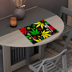 Hemp Leaves Reggae Pattern Print Placemat