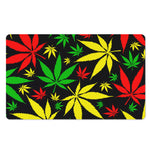Hemp Leaves Reggae Pattern Print Polyester Doormat